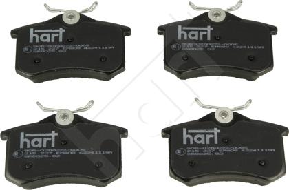 Hart 215 227 - Тормозные колодки, дисковые, комплект autosila-amz.com
