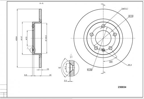 Hart 236 834 - Тормозной диск autosila-amz.com