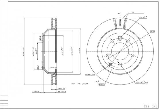 Hart 229 075 - Тормозной диск autosila-amz.com