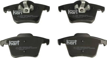 Hart 224 163 - Тормозные колодки, дисковые, комплект autosila-amz.com