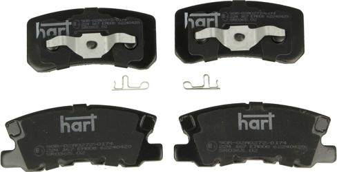 Hart 224 167 - Тормозные колодки, дисковые, комплект autosila-amz.com