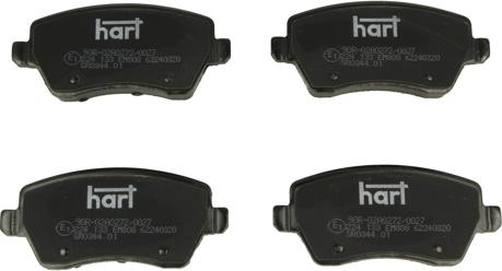 Hart 224 133 - Тормозные колодки, дисковые, комплект autosila-amz.com
