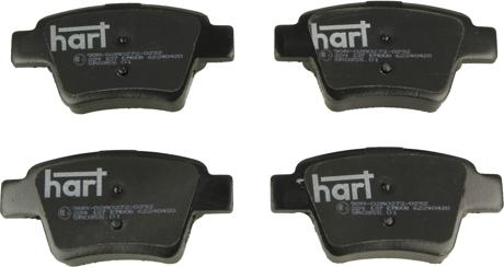 Hart 224 137 - Тормозные колодки, дисковые, комплект autosila-amz.com