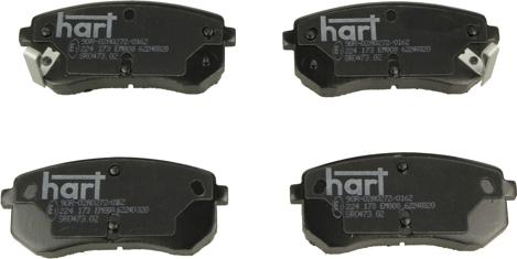 Hart 224 173 - Тормозные колодки, дисковые, комплект autosila-amz.com