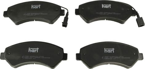 Hart 226 061 - Тормозные колодки, дисковые, комплект autosila-amz.com