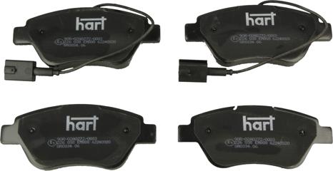 Hart 226 038 - Тормозные колодки, дисковые, комплект autosila-amz.com