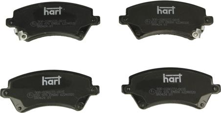Hart 220 970 - Тормозные колодки, дисковые, комплект autosila-amz.com