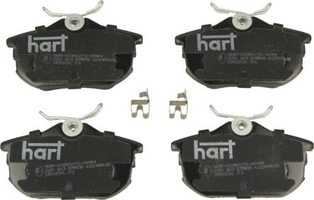 Hart 220 163 - Тормозные колодки, дисковые, комплект autosila-amz.com