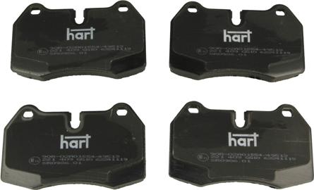 Hart 221 409 - Тормозные колодки, дисковые, комплект autosila-amz.com