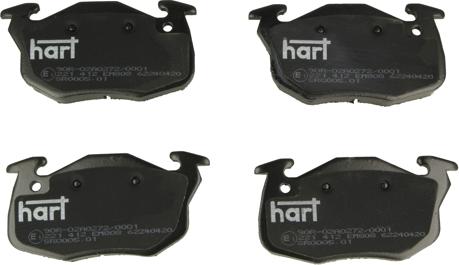 Hart 221 412 - Тормозные колодки, дисковые, комплект autosila-amz.com