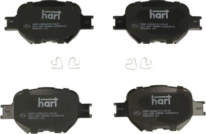 Hart 221 665 - Тормозные колодки, дисковые, комплект autosila-amz.com