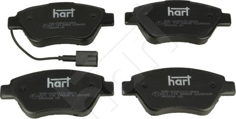 Hart 221 114 - Тормозные колодки, дисковые, комплект autosila-amz.com