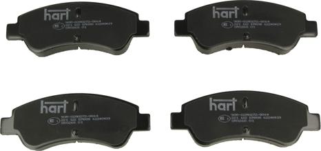 Hart 221 122 - Тормозные колодки, дисковые, комплект autosila-amz.com