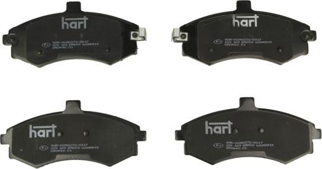 Hart 223 169 - Тормозные колодки, дисковые, комплект autosila-amz.com