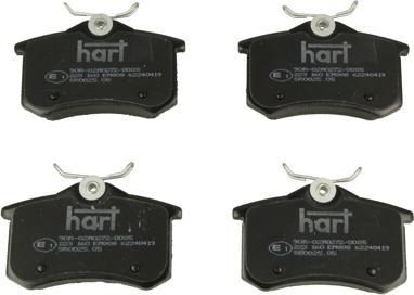 Hart 223 160 - Тормозные колодки, дисковые, комплект autosila-amz.com