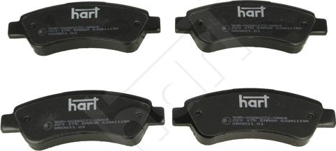 Hart 223 175 - Тормозные колодки, дисковые, комплект autosila-amz.com