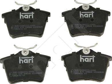Hart 222 415 - Тормозные колодки, дисковые, комплект autosila-amz.com