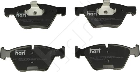Hart 222 411 - Тормозные колодки, дисковые, комплект autosila-amz.com