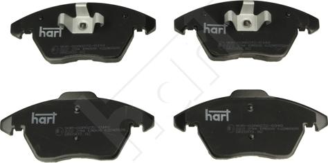 Hart 222 294 - Тормозные колодки, дисковые, комплект autosila-amz.com