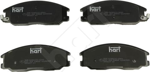 Hart 222 268 - Тормозные колодки, дисковые, комплект autosila-amz.com