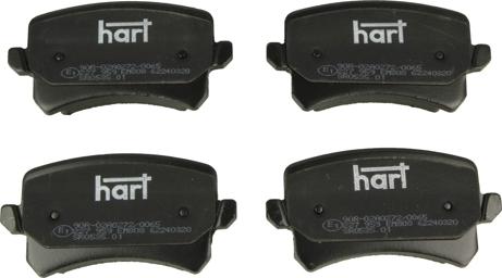 Hart 227 959 - Тормозные колодки, дисковые, комплект autosila-amz.com