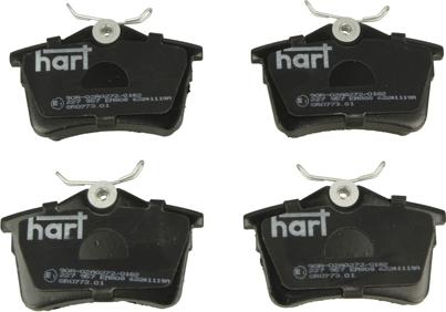 Hart 227 957 - Тормозные колодки, дисковые, комплект autosila-amz.com