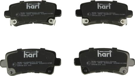 Hart 227 355 - Тормозные колодки, дисковые, комплект autosila-amz.com