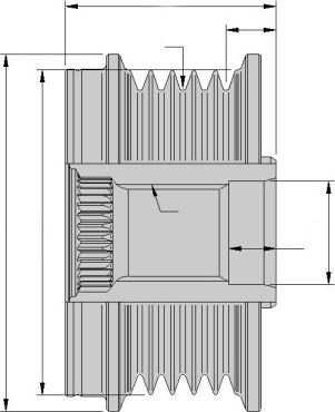 HELLA 9XU 358 038-081 - Обгонная муфта генератора AUDI A4,A6/VW PASSAT 1.9TDi autosila-amz.com