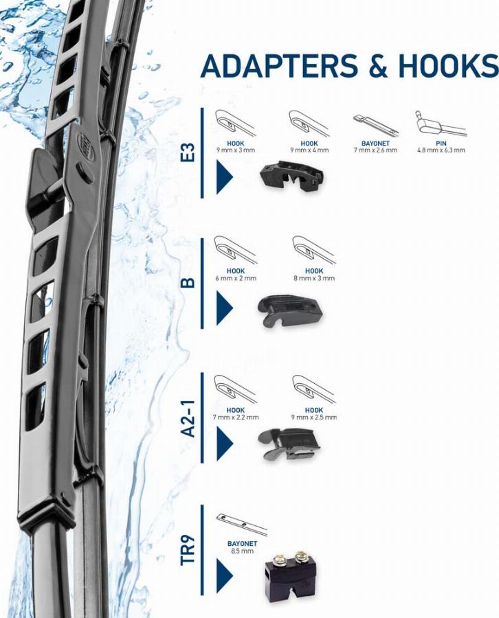 HELLA 9XW 184 107-201 - Щетка стеклоочистителя каркасная для коммерческого транспорта 20 (500мм) autosila-amz.com