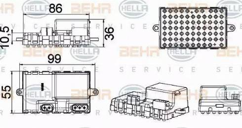 HELLA 5HL 351 321-211 - Регулятор, вентилятор салона autosila-amz.com