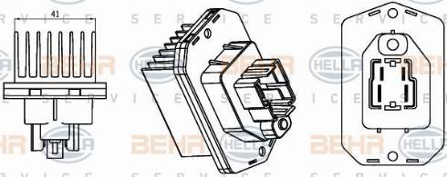 HELLA 5HL 351 321-764 - Регулятор, вентилятор салона autosila-amz.com