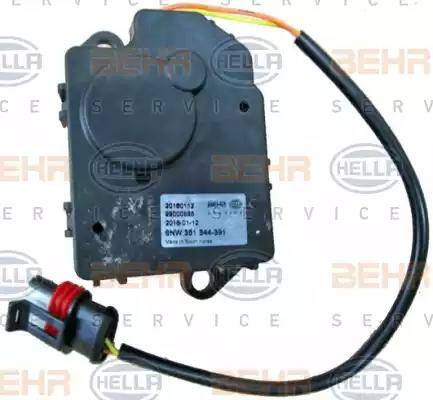 HELLA 6NW 351 344-391 - Регулировочный элемент, смесительный клапан autosila-amz.com