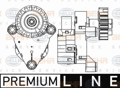 HELLA 6NW 351 345-241 - Регулировочный элемент, смесительный клапан autosila-amz.com