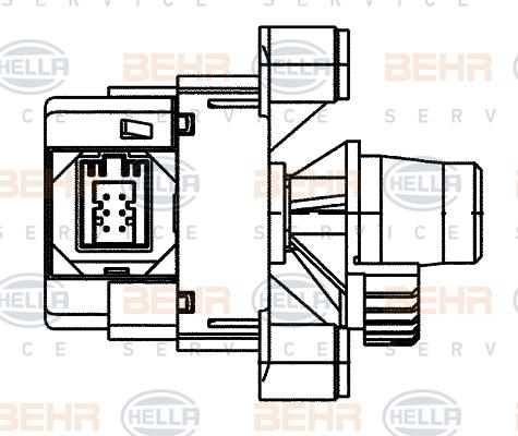 HELLA 6NW 351 345-251 - Регулировочный элемент, смесительный клапан autosila-amz.com