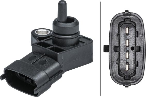 HELLA 6PP009 403-011 - Intake manifold pressure sensor (4 pin) fits: HYUNDAI ACCENT IV, ACCENT V, ELANTRA IV, ELANTRA V, EL autosila-amz.com