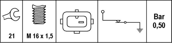 HELLA 6ZL 003 259-591 - Датчик давления масла autosila-amz.com