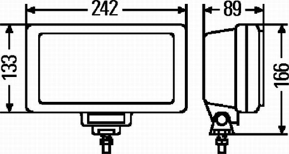 HELLA 1FE 006 300-041 - HELLA ФАРА ДАЛЬН. СВЕТА ПРЯМОУГ. JUMBO 220 ЧЕРН. (БЕЗ ЗАЩИТЫ 242x133mm) autosila-amz.com