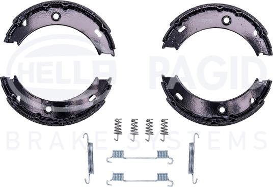 HELLA 8DA 355 050-461 - Комплект тормозов, ручник, парковка autosila-amz.com