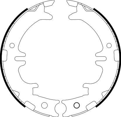 HELLA 8DA 355 050-541 - Комплект тормозов, ручник, парковка autosila-amz.com