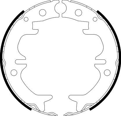 HELLA 8DA 355 050-521 - Комплект тормозов, ручник, парковка autosila-amz.com