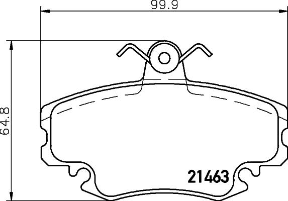 HELLA 8DB 355 045-591 - Тормозные колодки, дисковые, комплект autosila-amz.com