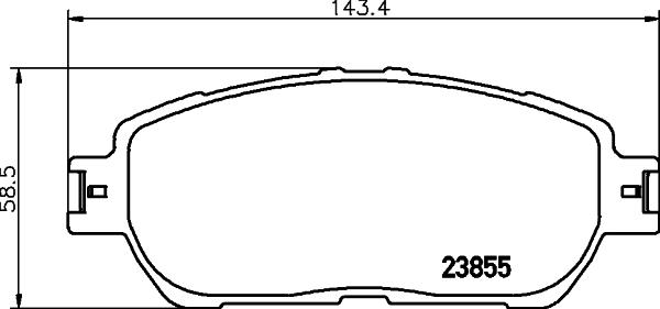 HELLA 8DB 355 045-501 - Тормозные колодки, дисковые, комплект autosila-amz.com