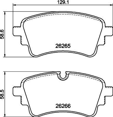 HELLA 8DB 355 040-961 - Тормозные колодки, дисковые, комплект autosila-amz.com