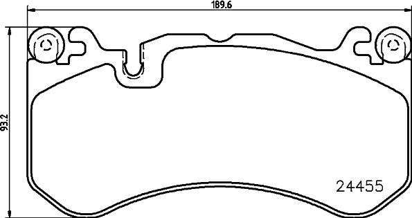 HELLA 8DB 355 040-091 - Тормозные колодки, дисковые, комплект autosila-amz.com