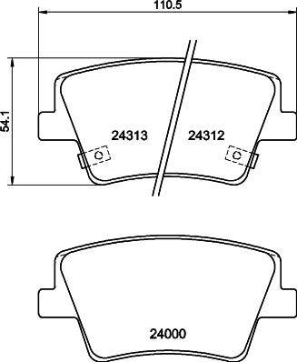 HELLA 8DB 355 040-041 - Тормозные колодки, дисковые, комплект autosila-amz.com