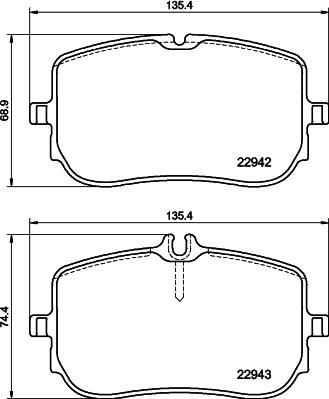 HELLA 8DB 355 040-161 - Тормозные колодки, дисковые, комплект autosila-amz.com