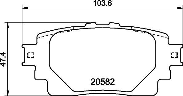 HELLA 8DB 355 040-121 - Тормозные колодки, дисковые, комплект autosila-amz.com