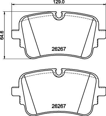 HELLA 8DB 355 041-001 - Тормозные колодки, дисковые, комплект autosila-amz.com