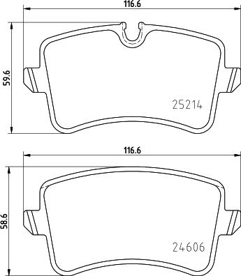 HELLA 8DB 355 041-011 - Тормозные колодки, дисковые, комплект autosila-amz.com