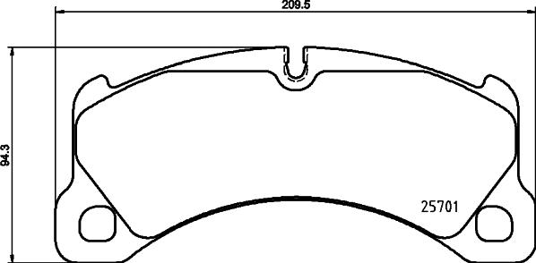 HELLA 8DB 355 043-051 - Тормозные колодки, дисковые, комплект autosila-amz.com